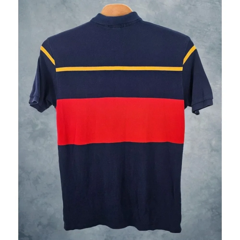 VTG Polo By Ralph Lauren Men's Striped Colorblock Vented Polo Shirt Size‎ XL Y2K